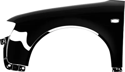 Produktbild von BLU Premium Kotflügel Passend für Audi A4 B6 LY9B Links Schwarz BrillantSchwarz | 2000-2004 | Vorderseite Vorne | Lackiert | Einbaufertig | Verzinkt