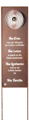 Produktbild von HOME DELUXE - Gartenschild - Family - Edelrost