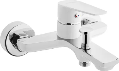 Produktbild von BADLAND Badewannenarmatur Wasserhahn DOKOS Wannenarmatur für Badezimmer in Weiß