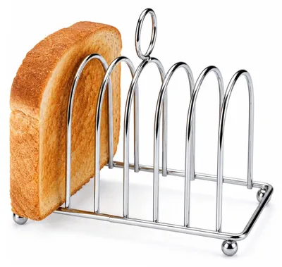 Toastständer mit Kugelfüßen, Toasthalter, 14,5 x 8 cm, schwarz