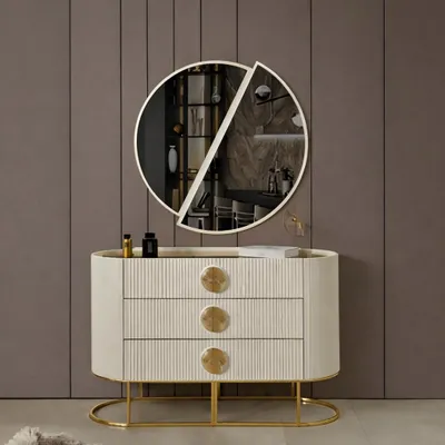 Image de Une commode élégante aux façades cannelées, aux détails raffinés et au design moderne