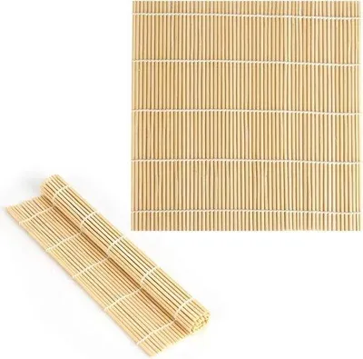 Image de Lot de 2 sets de rouleaux à sushi en bambou 23 x 23 cm
