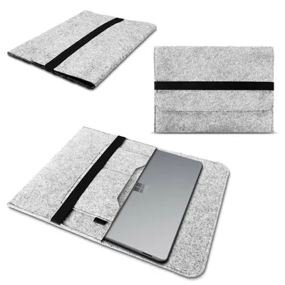 Produktbild von Notebook Hülle für Microsoft Surface Laptop 3 13.5 Schutzhülle Tasche Filz CoverFarbe:Hellgrau