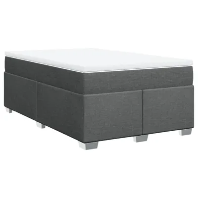 Produktbild von Boxspringbett mit Matratze Dunkelgrau 120x200 cm Stoff