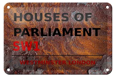 Produktbild von Blechschild London 18x12cm Houses of Parliament SW1
