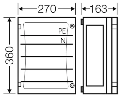 Productafbeelding van HENSEL HENS ENYSTAR - verzamelrailset. FP 3212 - Behuizing voor verzamelrail, 5-polig