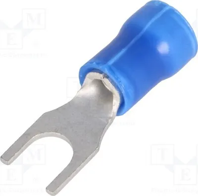 Image de 2 cosses à sertir pour câble, diamètre : 4,3 mm, vis M4, pour câbles de 1 à 2,6 mm², connexion isolée, référence 165012, isolées
