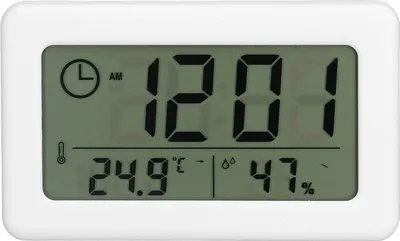 Obrázok produktu pre Digitálne hodiny, jednoduché, mini, špeciálny dizajn zrkadla, prenosné, praktické, biele, elektronické