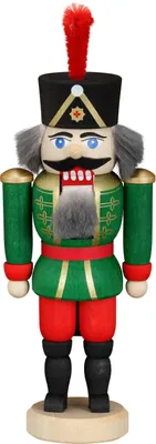 Produktbild von Husar grün (12cm) Nussknacker von Seiffener Volkskunst