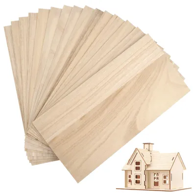 Holzplatten 200x100x1 mm, 15 Stück für DIY-Basteln