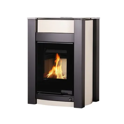 Image de HS FLAMINGO poêle-cheminée AQUAFLAM VARIO KALMAR 11/5 kW - crème