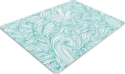 Produktbild von Stuhlunterlage Bürostuhlunterlage 120 cm x 90 cm Bodenmatte Bürostuhlunterlage - Weinlesewellen