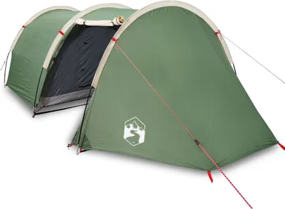 Image de Tente de camping tunnel 4 personnes vert imperméable