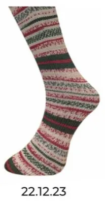 A single sock with a patterned design.