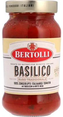 Produktbild von Bertolli Basilico Sugo Tradizionale 400g – Italienische Tomatensauce mit Basilikum