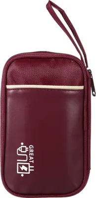 Produktbild von Elektronischer Organizer für Kabel,Kabeltasche Elektronische Tasche Universal Kabelorganizer Tasche, Reisekabel Organizer 19x12x3.5cm rot
