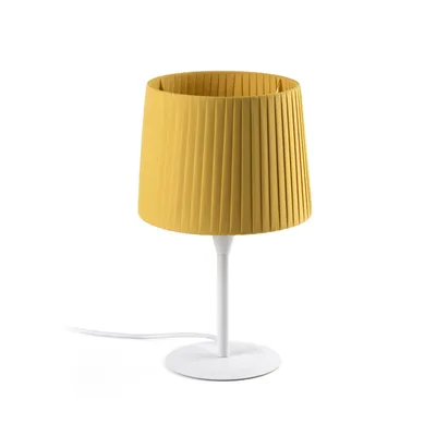 Produktbild von SAMBA Tischlampe weiß/Polyesterseide gelb 64310-39