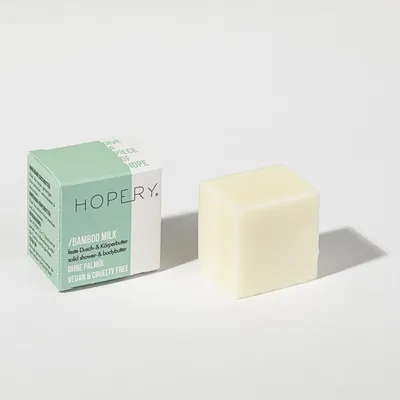Produktbild von Hopery Vegane Naturkosmetik Dusch- und Körperbutter - Bamboo Milk