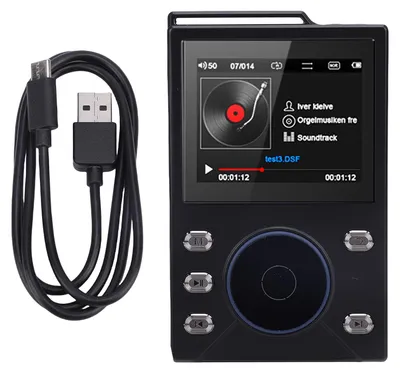 Immagine prodotto di Lettore MP3 Hi-Fi DSD FLAC, riproduzione senza perdita di dati, musica digitale ad alta risoluzione, funzione Bluetooth 5.4, fino a 256 GB, espansione 64 GB, compatto