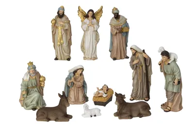 Produktbild von Weihnachtskrippen Set Florentino 11tlg Krippenfiguren Polyresin