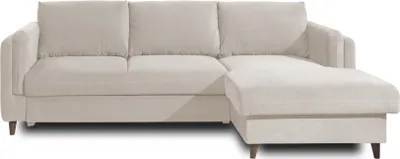 Produktbild von Best Mobilier Brooke, Ecksofa, Beige, 4 Sitz(e), Brooke, Samt, Holz