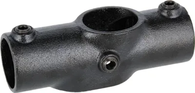 Produktbild von Rohrverbinder Kreuzverbinder schwarz 1 1/2" (48,3 mm), verstellbar 11°-29° AVERDE