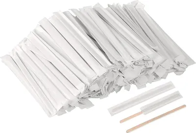 Holz-Kaffeerührstäbchen 14 cm, 500 Stück einzeln verpackt