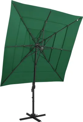 Immagine prodotto di Maison Exclusive - Ombrellone con palo in alluminio, 4 strati, verde, 250x250 cm