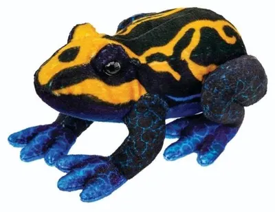 Produktbild von Beppe Kuscheltier Frosch schwarz-orange 13 cm