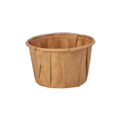 Produktbild von 5000 Papstar Dressingbecher, Papier pure 50 ml Ø 5,8 cm, 3,5 cm braun 37074