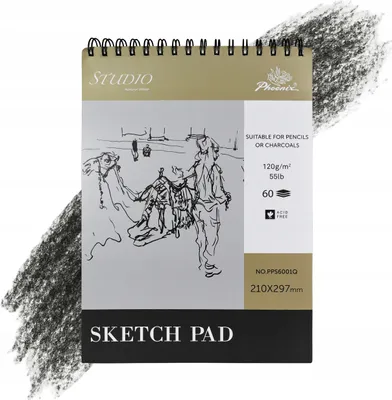 Produktbild von Skizzenbuch A4 Spiralbindung 60 Blatt 120g/m² Zeichenblock Papier Skizzenblock