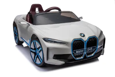 Immagine prodotto di Veicolo elettrico per bambini "BMW i4" - licenza - batteria 12V7A, 2 motori - telecomando 2.4Ghz, MP3, sedile in pelle + EVA bianco
