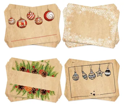 Produktbild von Weihnachtsaufkleber Set 4 x 25 weihnachtliche Aufkleber zum Beschriften