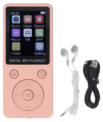 Zdjęcie produktu dla Odtwarzacz MP3-MP4, ekran 1,8 cala, przenośna muzyka z BT 5.0, karta pamięci 64 GB, zewnętrzne odtwarzanie filmów, obsługuje rozszerzenie au