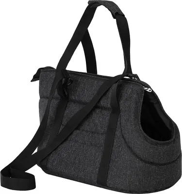 Immagine prodotto di Borsa per cani, box da trasporto, borsa per gatti, con tracolla regolabile, con tasche laterali, borsa da viaggio a mani libere, nera, 3: 30 x 58 x 32 cm