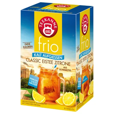 Zdjęcie produktu dla Teekanne frio Classic mrożona herbata cytrynowa bez kalorii z czarnej herbaty 45g