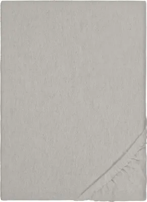 Produktbild von biberna Melange -Flanell Spannbettlaken  Größe 90/100x200 cm, sturmgrau