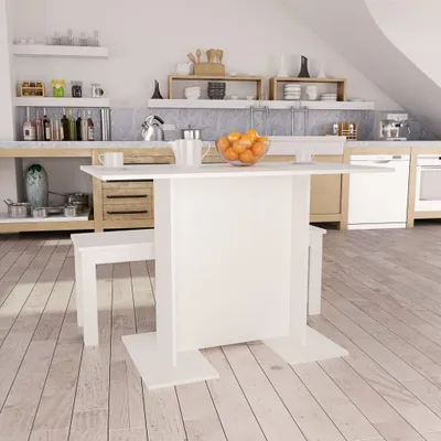 Produktbild von Cloris Designermöbel Esstisch Weiß 110x60x75 cm Holzwerkstoff 2024 Neu