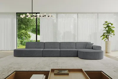 Produktbild von ALTDECOR Ecksofa in L-Form MARI-L3 - 413x171x79,5 cm Duneklgrau - Corner Sofa Bett Eckcouch Couch Wohnlandschaft Cauchsofa
