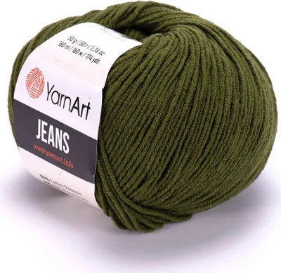 Produktbild von YarnArt Jeans (50g/160M) 82 olivgrün