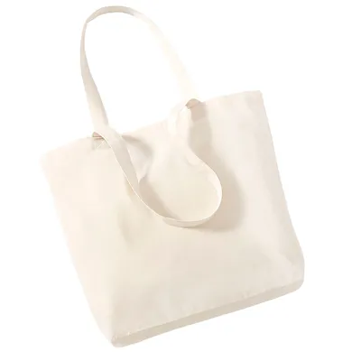 Produktbild von Westford Mill Organic Einkaufstasche aus Baumwolle, 16 Liter BC1221 (Einheitsgröße) (Natur)