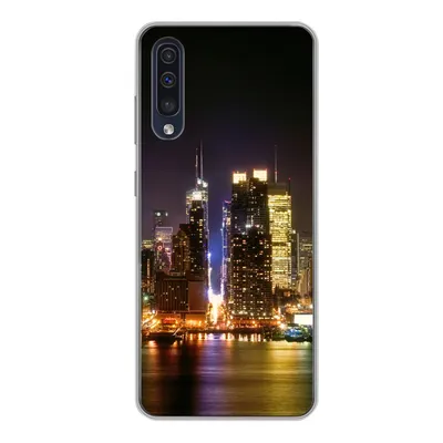 Produktbild von MuchoWow® Handyhülle Schutzhülle Hülle für Samsung Galaxy A50 New York - Skyline - Farben Silikon Softcase Handy Hülle - Mobiltelefonhülle
