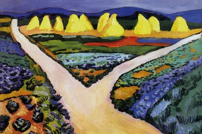 Produktbild von August Macke Kunstdruck Bild - Gemüsefelder, 1911 (80 x 120 cm)