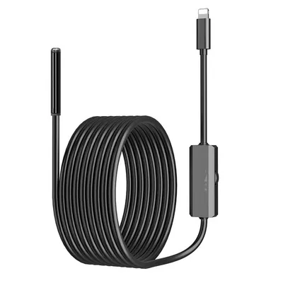 Produktbild von Endoskopkamera mit Licht , 1,3 MP HD, 6 LEDs, wasserdicht, für Android & iOS, 5 m halbstarres Kabel, für Auto-, Rohr- und Abflussinspektion