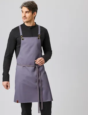 Produktbild von Latzschürze B 70 x L 80cm, graphit : 65% Polyester 35% Baumwolle 235 g/m² : graphit