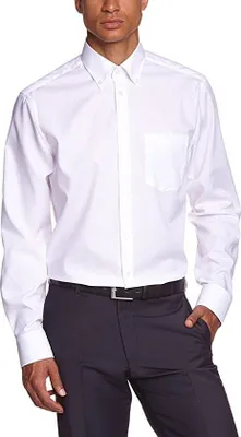 Produktbild von Seidensticker Herren Regular Fit Businesshemd Kragenweite: 44 cm, Weiß (weiß 1)