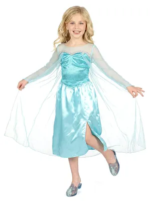 Produktbild von Eisiges Elsa-Kostüm für Kinder Eiskönigin blau - 98/104 (3-4 Jahre)