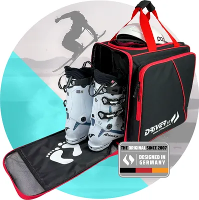 Produktbild von Skistiefelrucksack mit Helmfach schwarz-rot