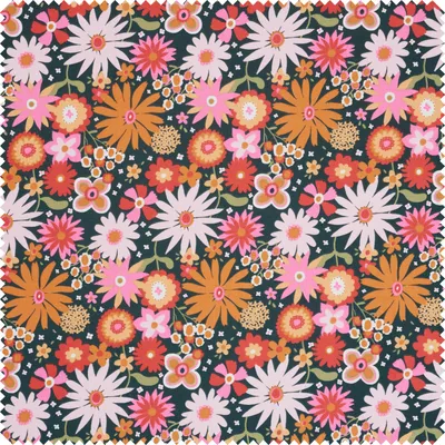 Produktbild von Baumwoll-Stoff "Flower Power", 150 cm breit, Meterware