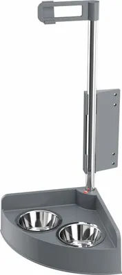 Image de Station d'alimentation pour chat Hailo 3291001, support réglable avec 2 gamelles